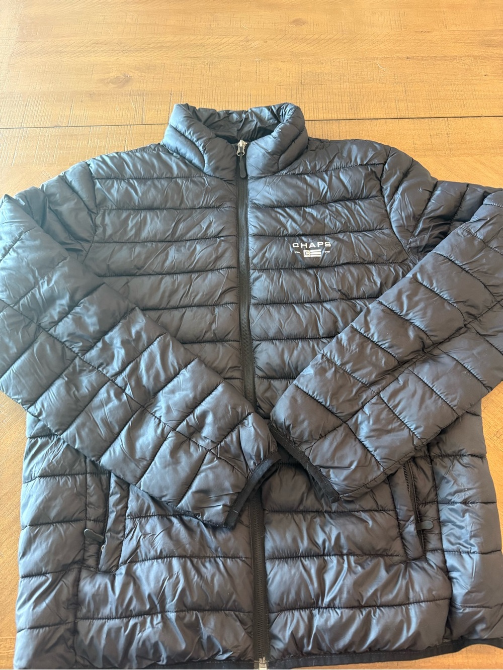 Chaps Men's Black Quilted Puffer Jacket